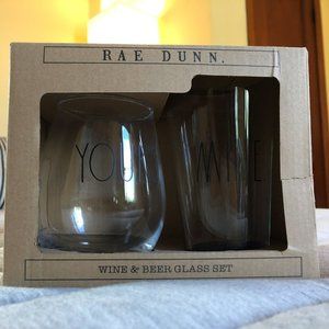 RAE DUNN | Yours & Mine Wine and Beer Set